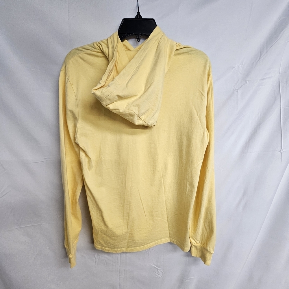 Polo Ralph Lauren Shirt Mens Small Yellow Hooded Big Pony Long Sleeve Spell Out - Picture 2 of 9